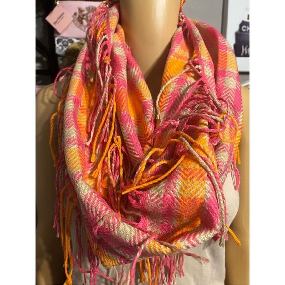 So Accessories - So infinitely scarf pink and orange NWOT